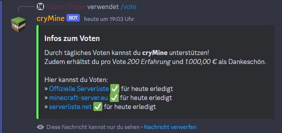 /vote im Discord
